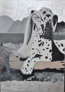 Gloria Baldazzi - Amicizia - tecnica mista su tavola - settembre 2012 - 50x35