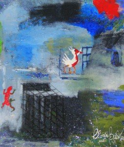 Gloria Baldazzi - "Evoluzione" - tecnica mista su tela - marzo 2011 - 50x60