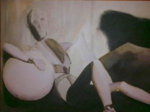 Gloria Baldazzi - Manichino di Man Ray - olio su tela - 2012 - 40x30