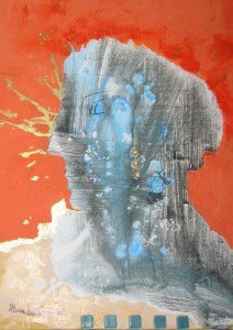 Gloria Baldazzi - Minerva - tecnica mista su tela - 2013 - 50x70