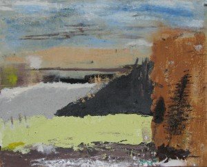 Gloria Baldazzi - Quiete serale - tecnica mista su tela - 2008 - 50x40