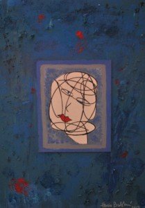 Gloria Baldazzi - Riflessione - tecnica mista su tavola e tela - 2009 - 50x70